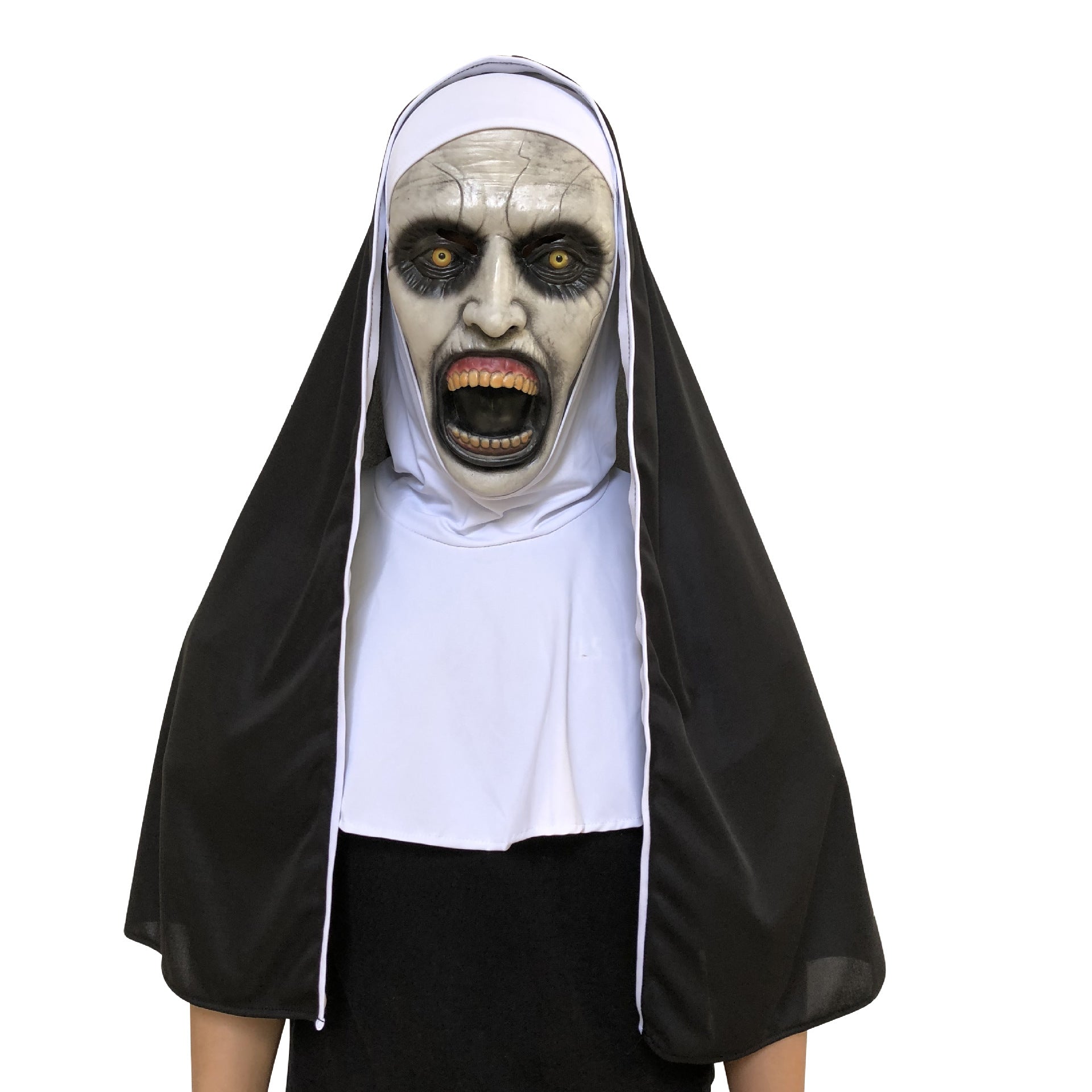 Nun Mask Halloween Ghost Horror Costume Played | Masks | Indoor Decorations - Costumes