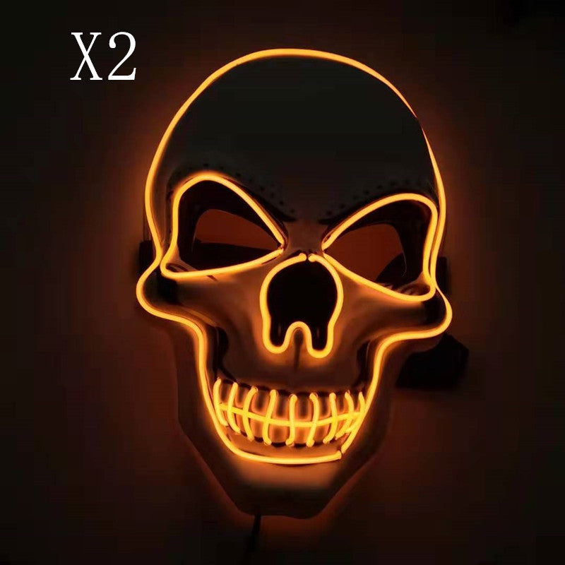 Skull LED Glowing Halloween Mask - Discount Halloween City