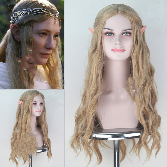 Halloween Hobbit Wig Elf Queen Kellantril with Ears Cosplay | Wigs | Props & Weapons - Costumes