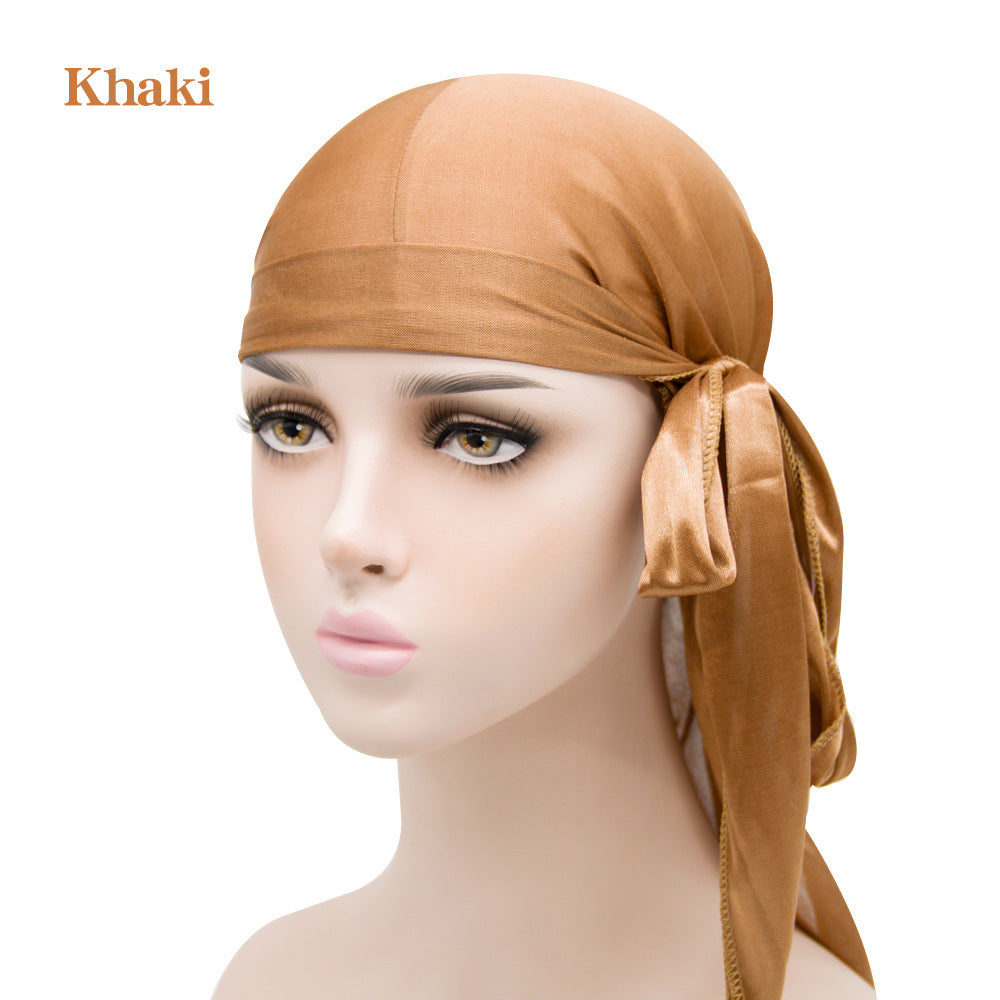 Unisex Satin Long Tail Headwrap Stretchy Pirate Hat and Hip - Discount Halloween City