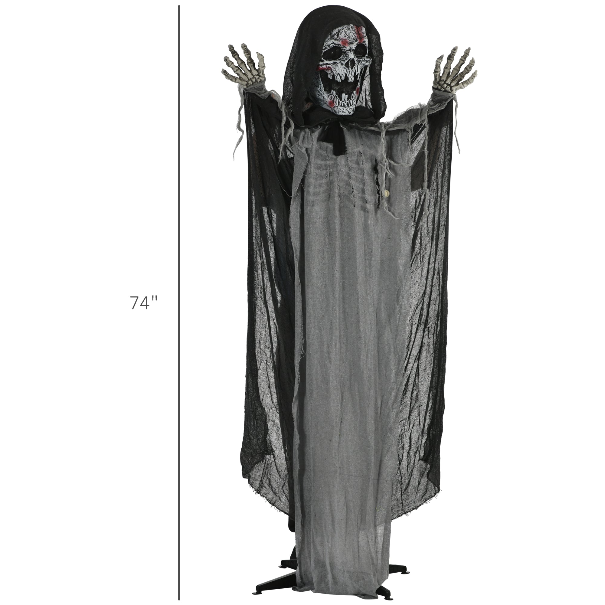74-In Skeleton Witch Animatronic with Light & Sound - product image 3