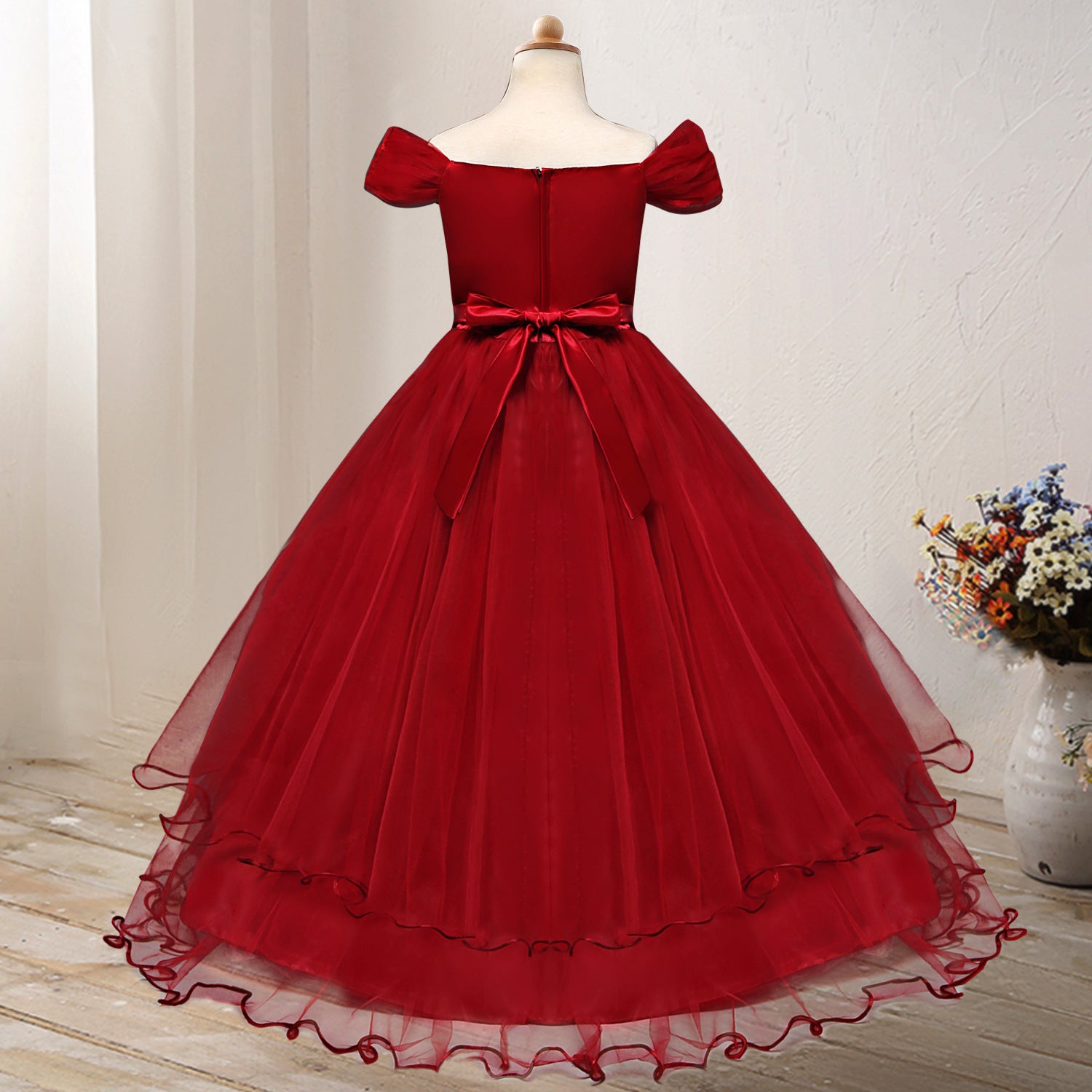 Halloween One-shoulder Princess Flower Dress Costume - Discount Halloween City