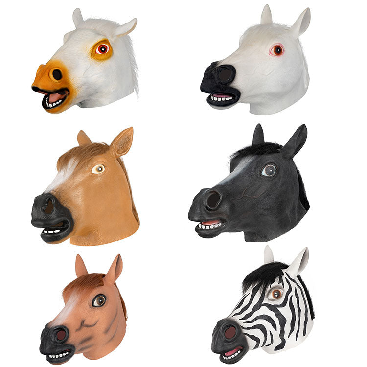 Halloween Latex Mask Animal Horse Head - Discount Halloween City