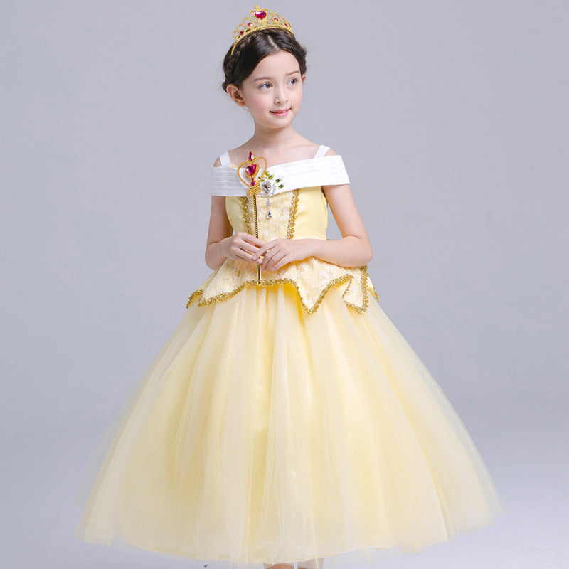 Princess Aurora Dress Girls Halloween Costume Performance - Womens Costumes