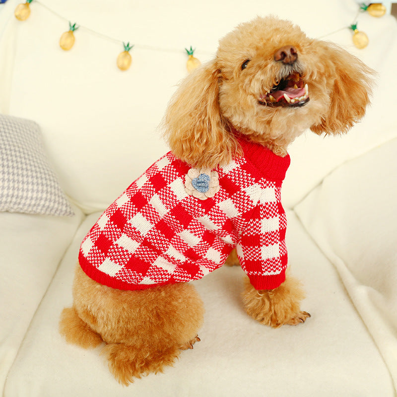 Halloween Bowknot Dog Clothes Cat Costume Hollow Knit Dog - Discount Halloween City