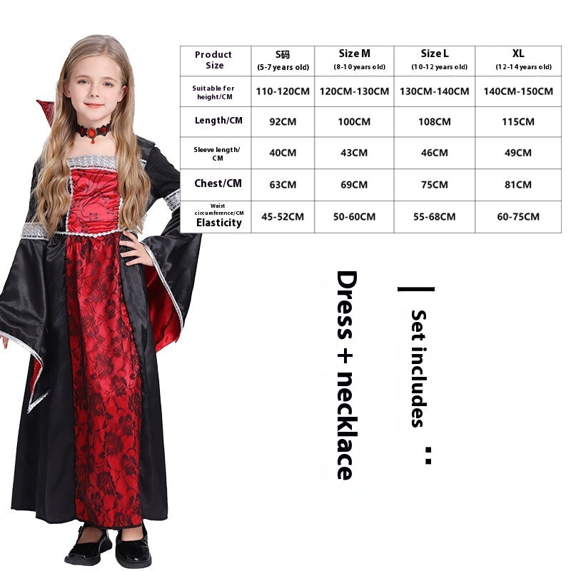 Halloween Witch Vampire Costume Horror Skull Dress-up - Discount Halloween City