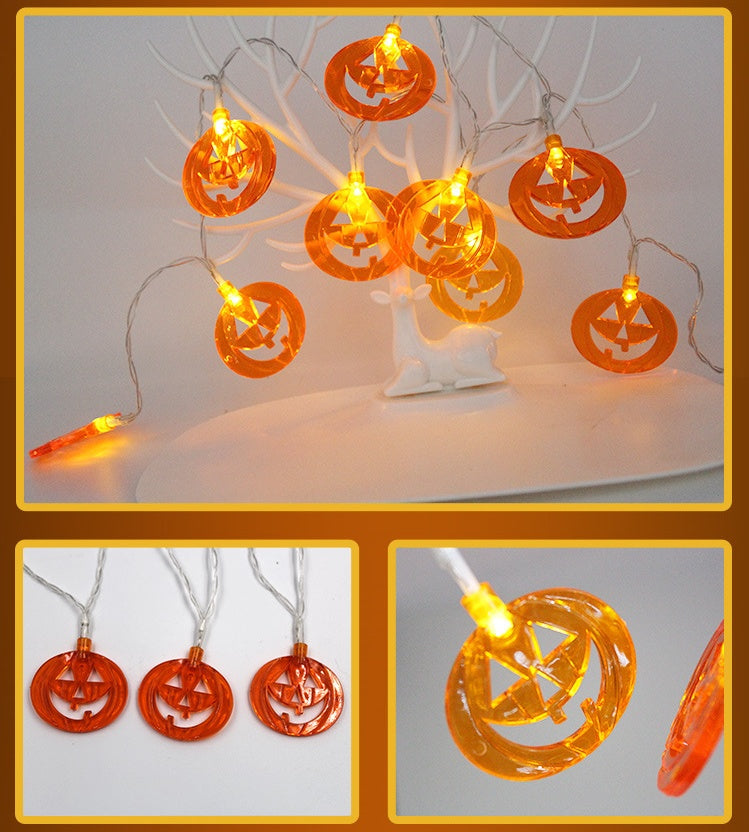 Halloween Decoration Pumpkin Light LED String Lights Lantern - Discount Halloween City