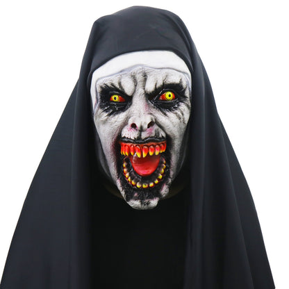 Nun Mask Halloween Ghost Horror Costume Played | Masks | Indoor Decorations - Costumes