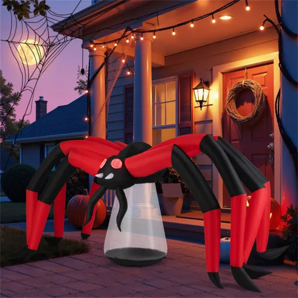 10 FT Wide 5 FT Tall Giant Halloween Inflatable Spider - LED - product image 3