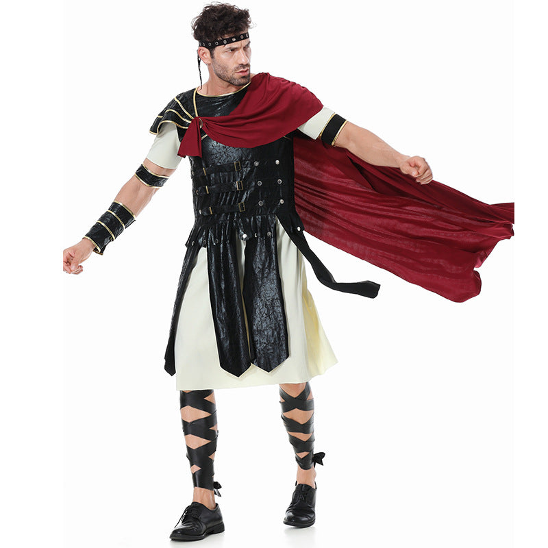 Halloween Costume Roman Gladiator Cosplay Performance Wear - Discount Halloween City