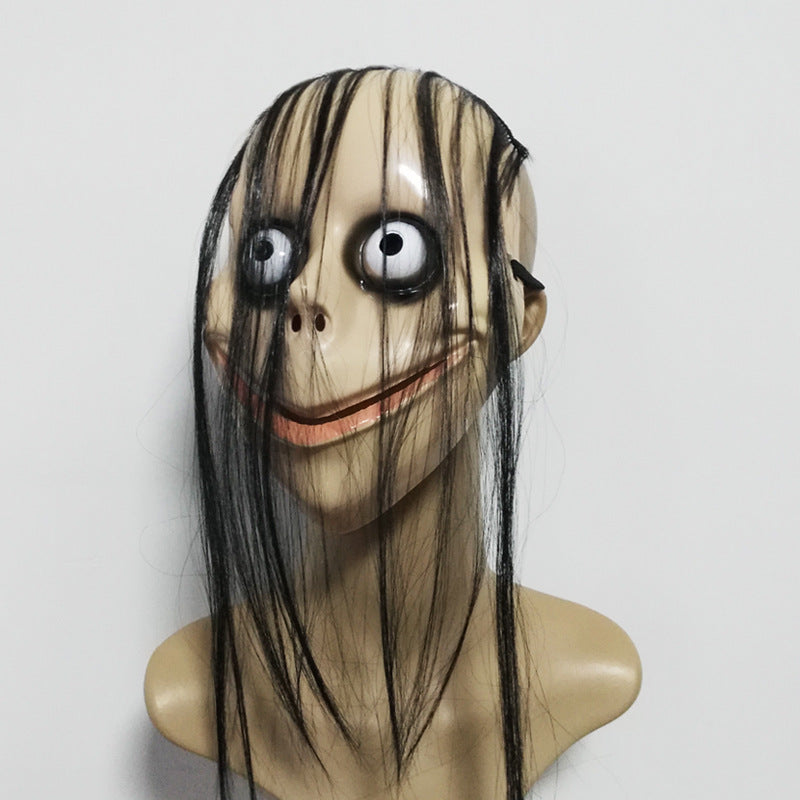 Halloween Horror Long Hair MOMO Mask - Discount Halloween City