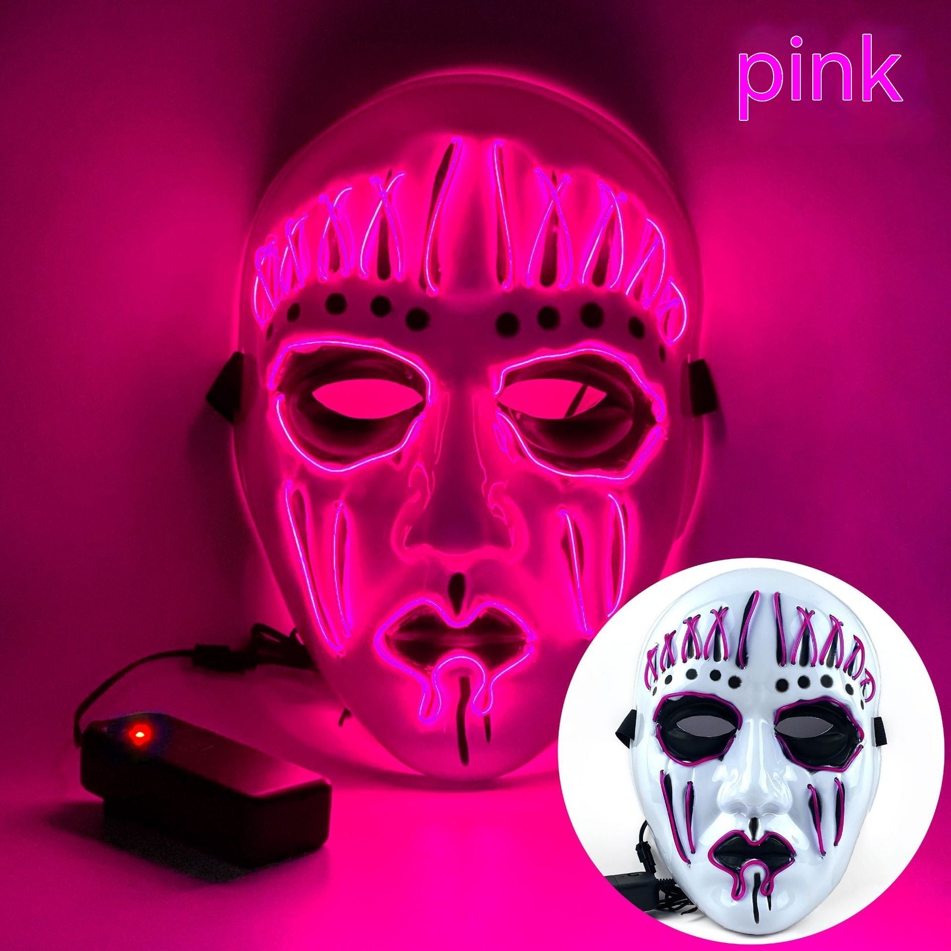 EL Cold Light Mask for Halloween Performance - Discount Halloween City