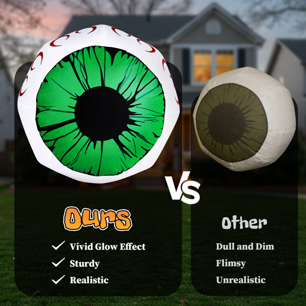 2-Piece 3-Ft Green Eyeball Halloween Decoration Set - product image 4