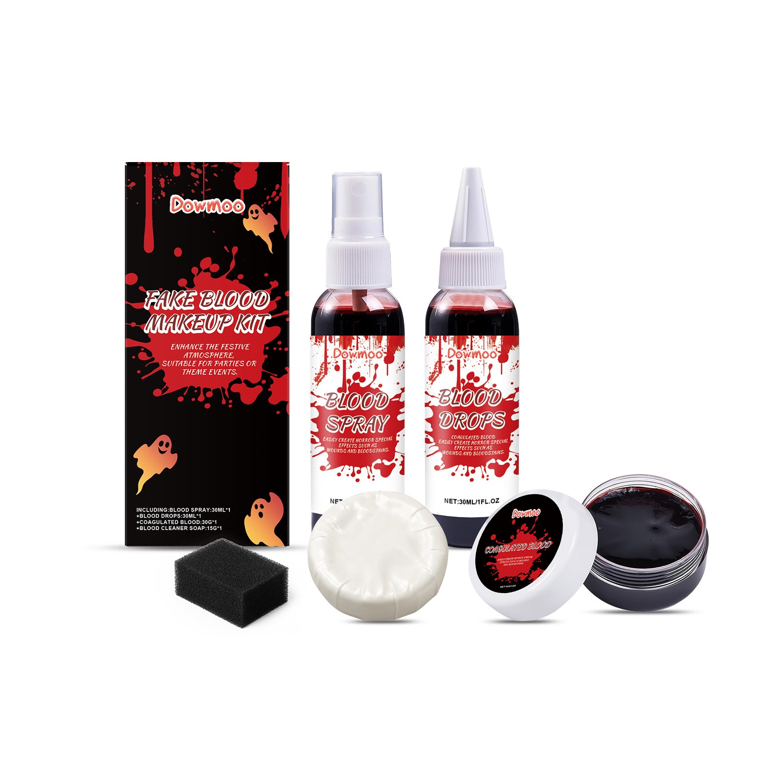 Dowmoo Halloween Fake Blood Makeup Set Funny Makeup Plasma - Discount Halloween City