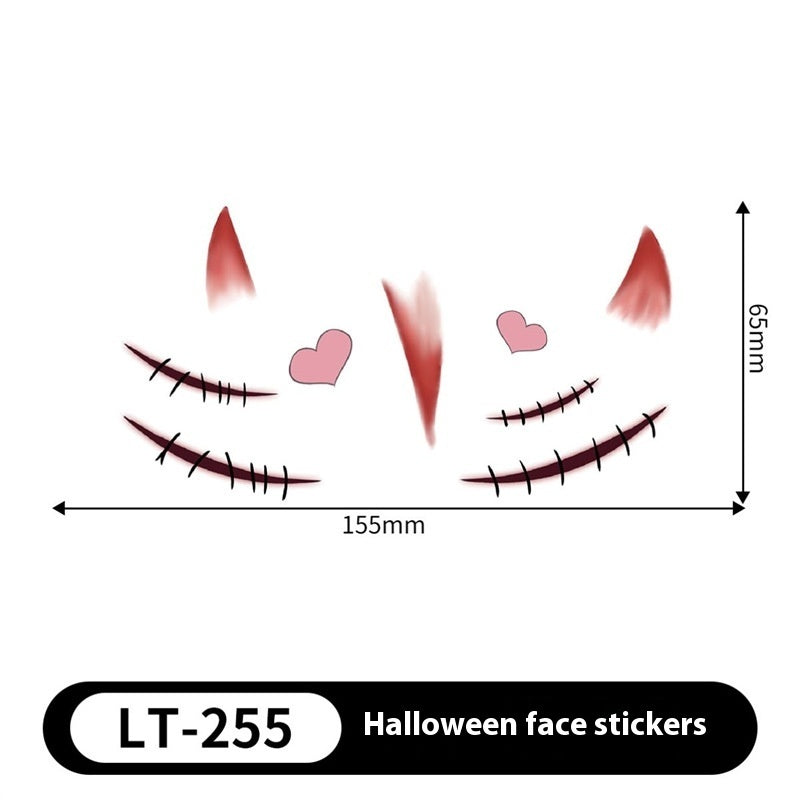 Halloween Makeup Stickers Dress Up Cute Painted - Discount Halloween City