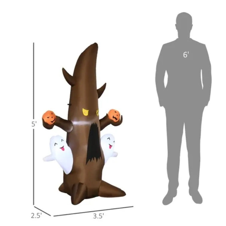 6' LED Ghost Tree Inflatable Halloween Decoration - product image 6