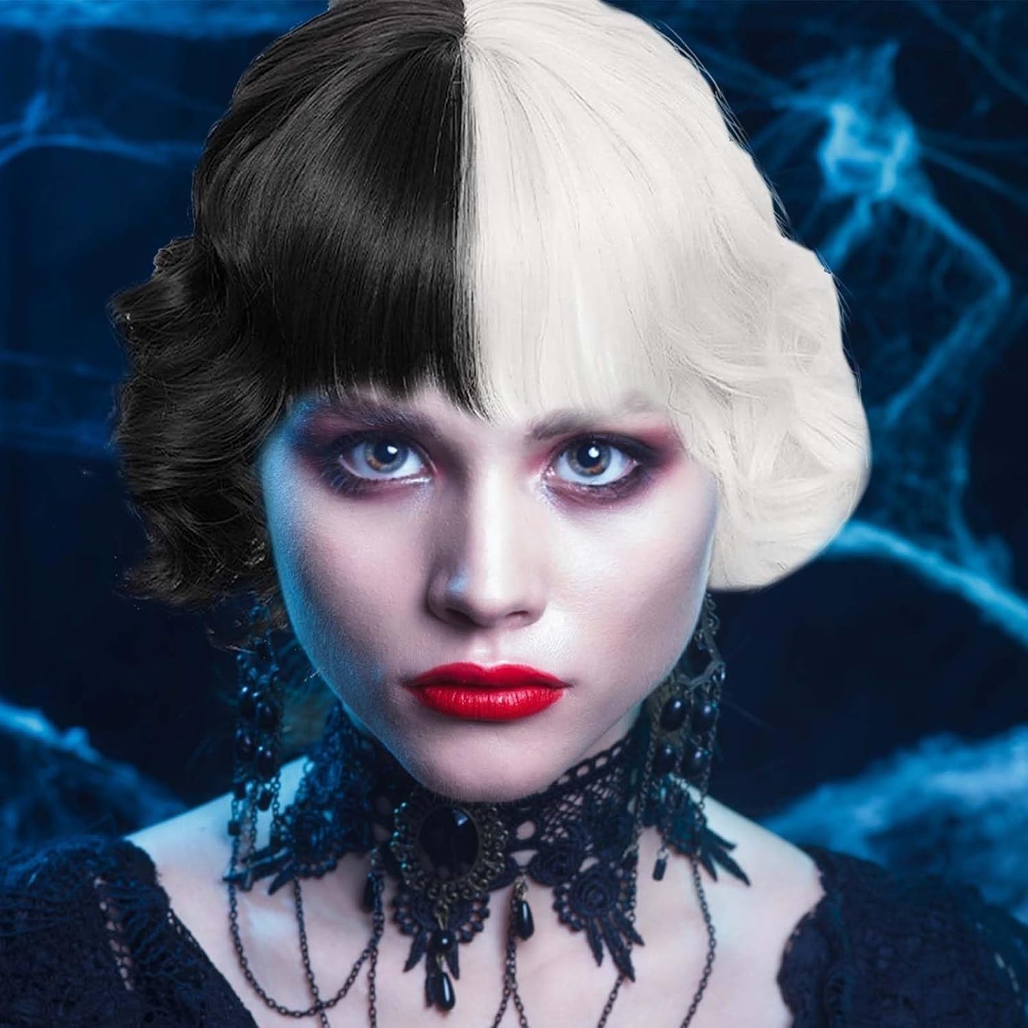 Short Black-and-white for Wig - alternate view 5