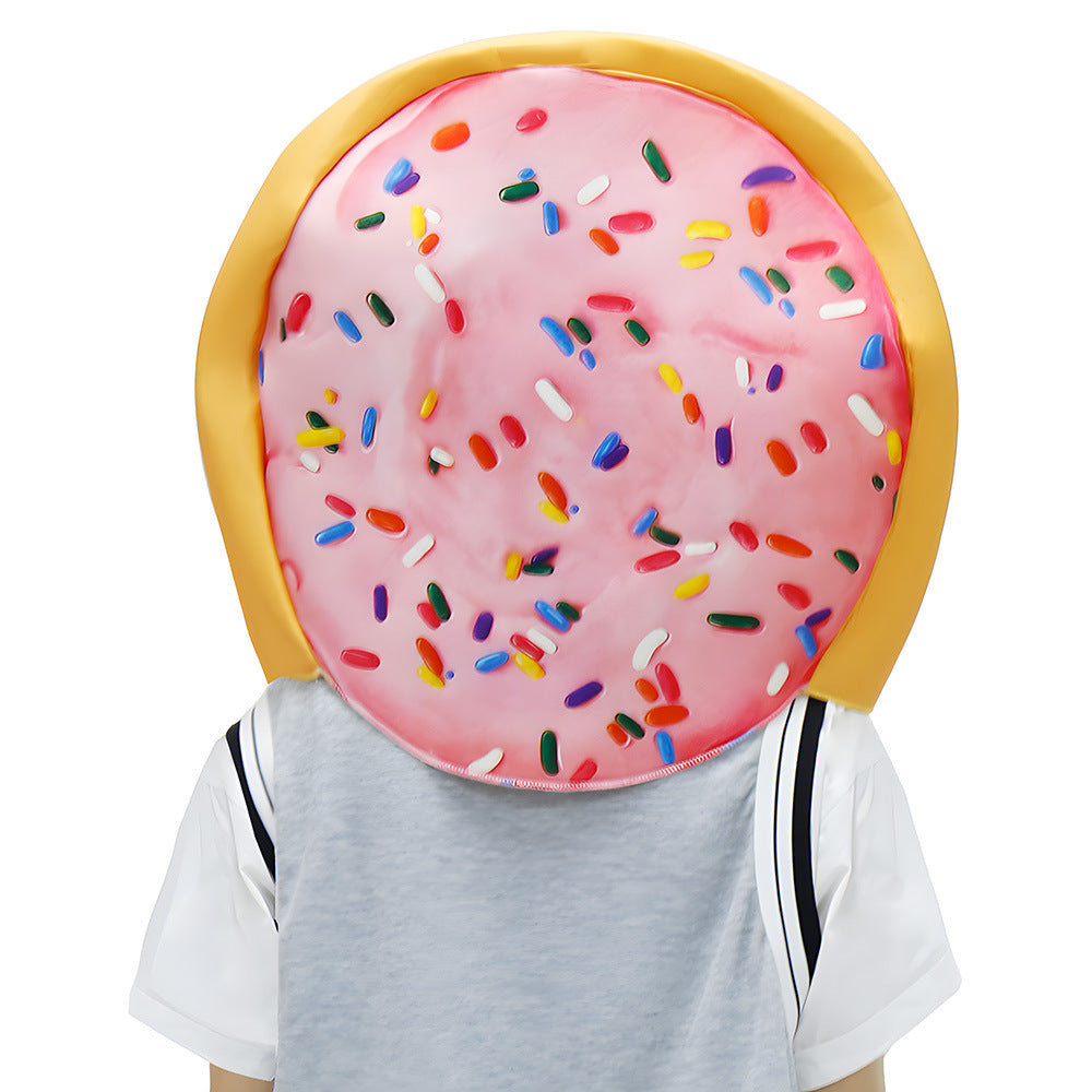 Halloween Party COS Donut Head Set Strawberry Cake Props - Discount Halloween City