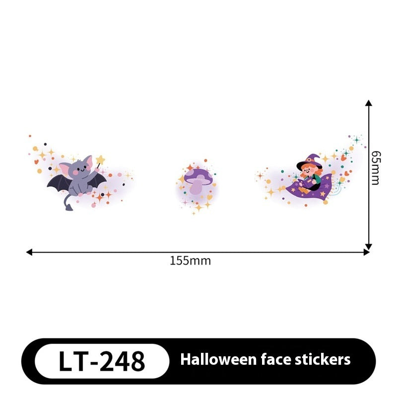 Halloween Makeup Stickers Dress Up Cute Painted - Discount Halloween City