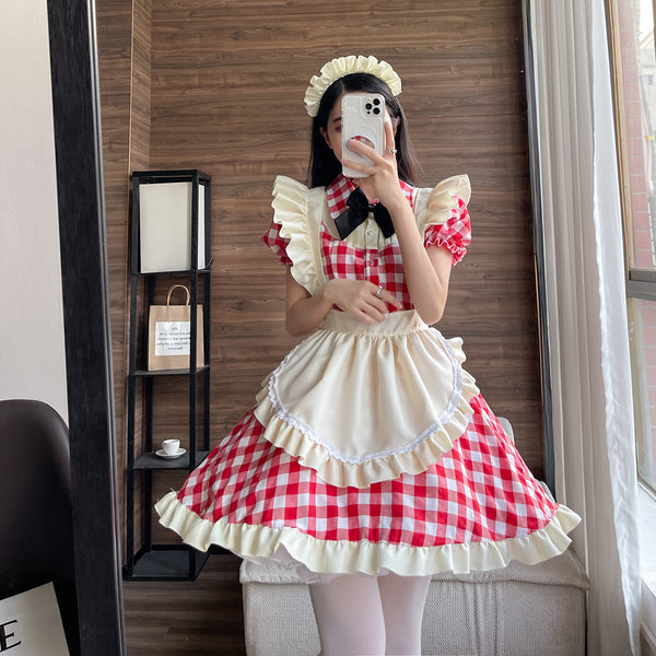 Women's Lolita Maid Uniform Dress Costume