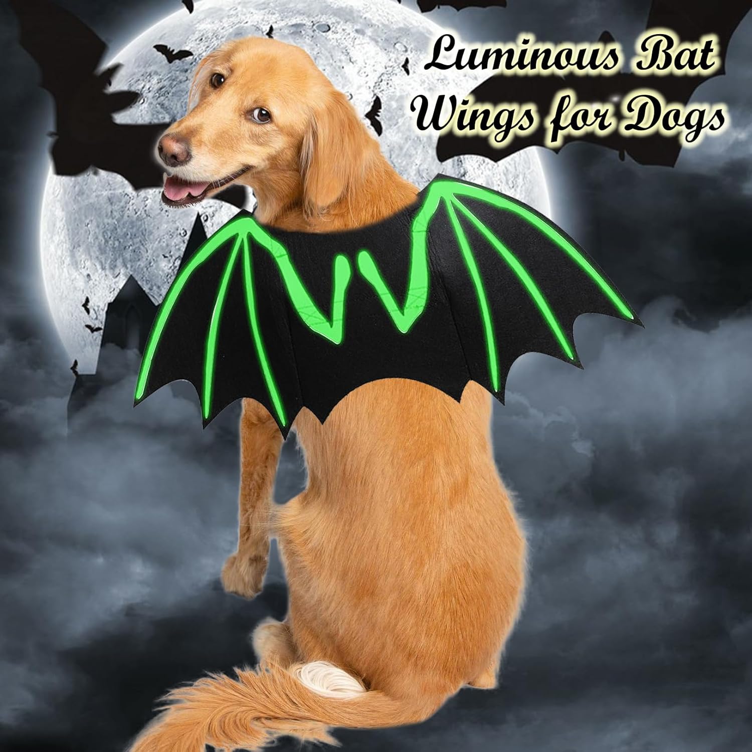 Dog Halloween Costumes Dog Bat Costume Cool Luminous - Discount Halloween City