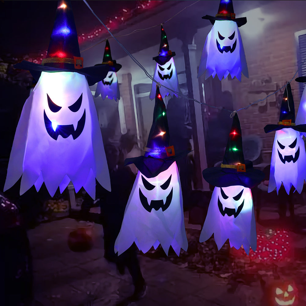 Halloween Holiday Decoration Lanterns Cloth Art Ghost String - Discount Halloween City
