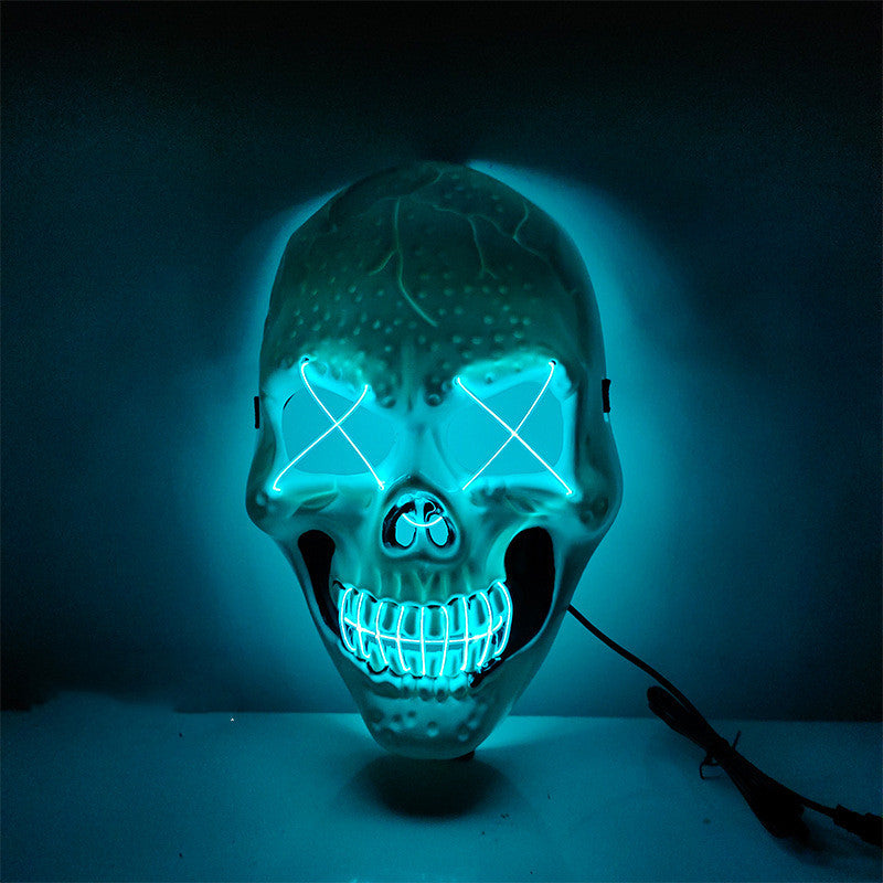 Halloween Skull Glowing Mask Bar Night Horror - Discount Halloween City