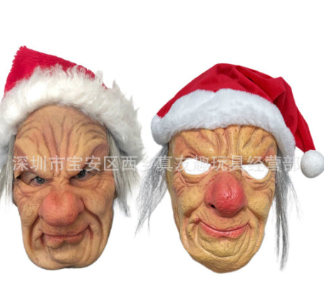 Halloween Granny Mask Latex Headgear Wig Mask - Discount Halloween City