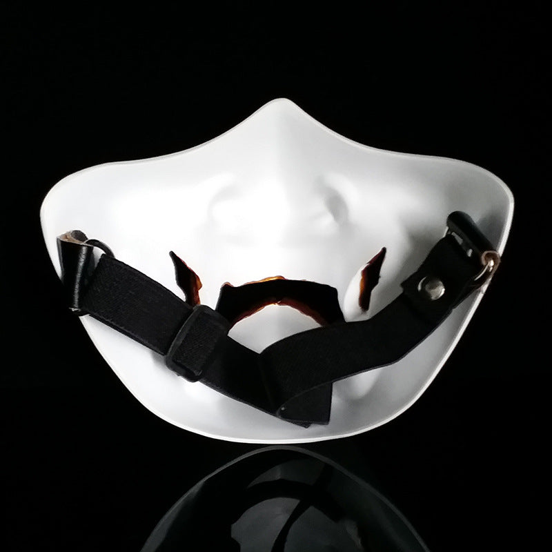 Halloween Prajna Mask Half Face Resin Horror Tactics - Discount Halloween City
