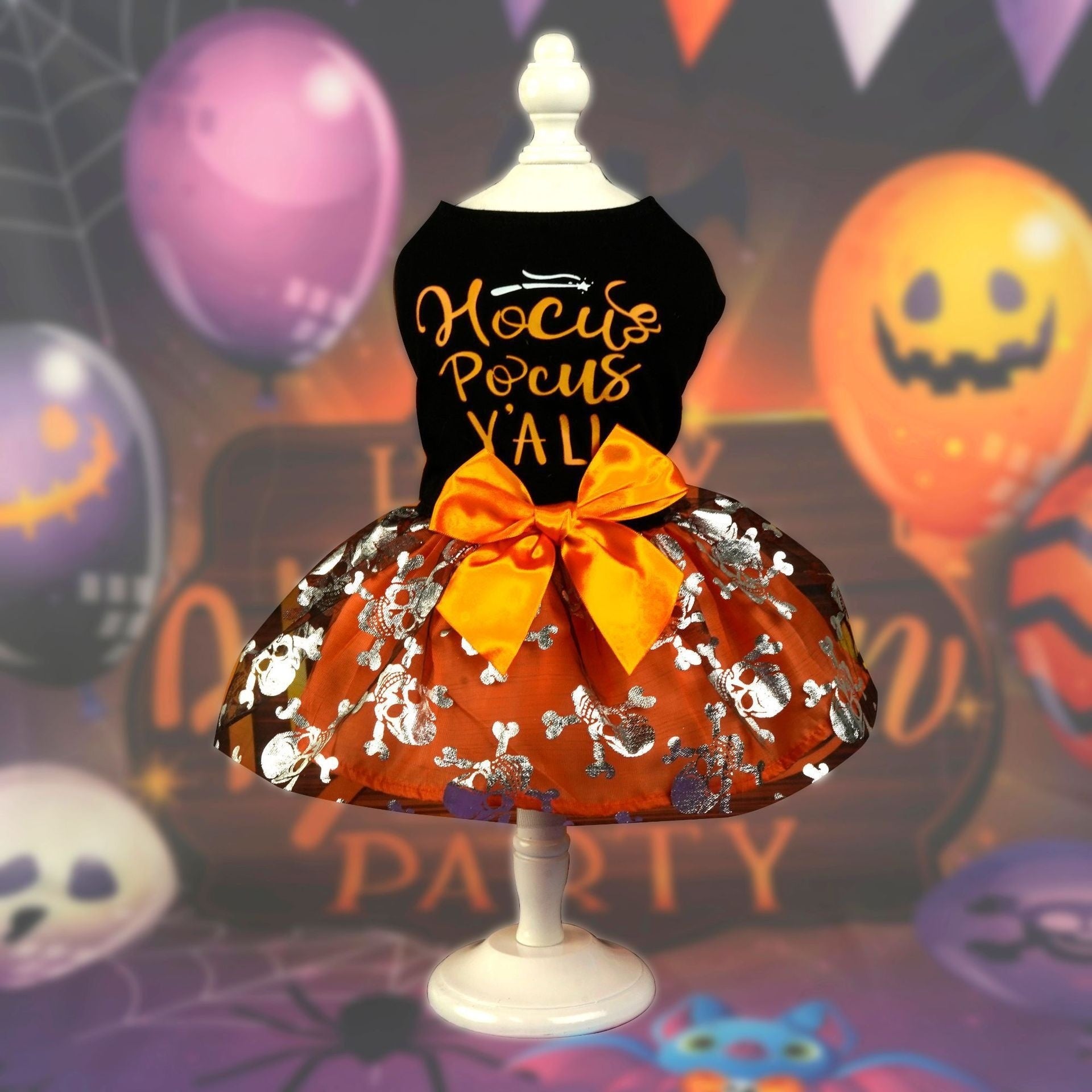 Pet Clothes Halloween Dog Cat Party Decoration Skull Black - Discount Halloween City