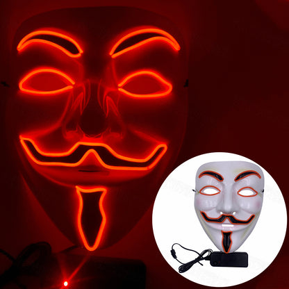 Halloween Pumpkin Head Scream Shining Mask - Discount Halloween City