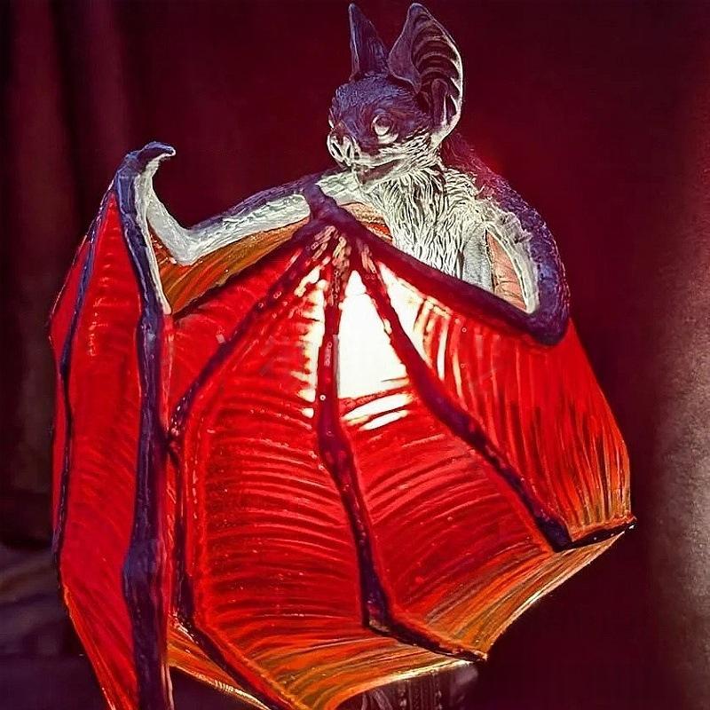 Bat Wing Table Lamp Resin Ornaments - alternate view 3