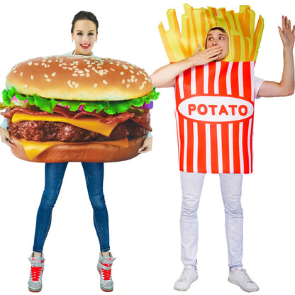 Adult French Fries Performance Props Costume Halloween - Costumes