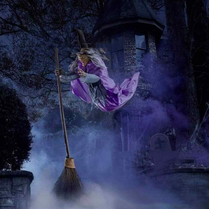 Halloween Flying Witch Decoration Halloween Ghost Outdoor Scary Animatronics Halloween - Discount Halloween City