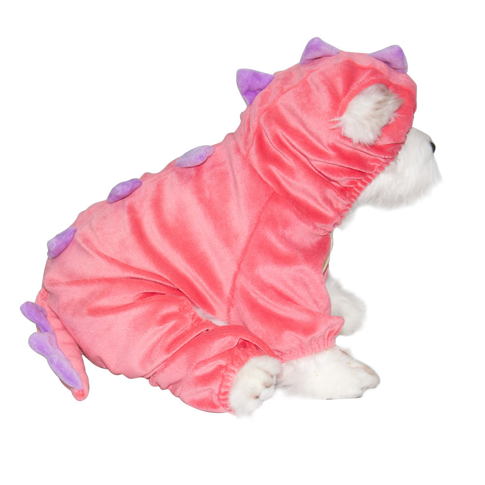 Halloween Dog Clothes Stretch Dinosaur Transformation - Discount Halloween City