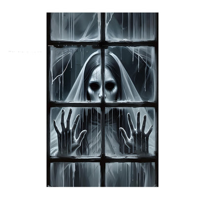 3D Holiday Halloween Horror Witch Window Cover Family Party Decoration Witch Zombie - Discount Halloween City