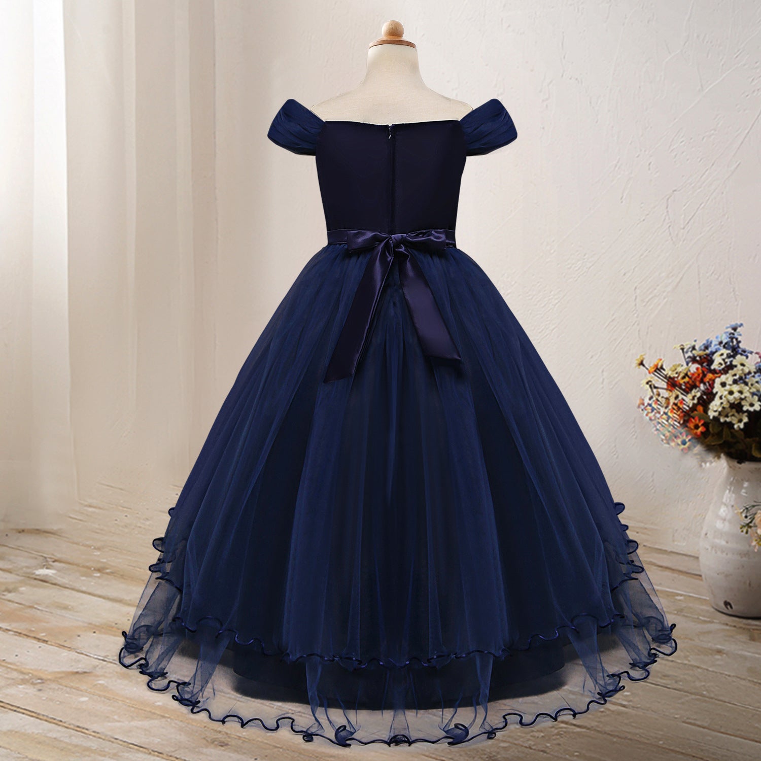 Halloween One-shoulder Princess Flower Dress Costume - Discount Halloween City