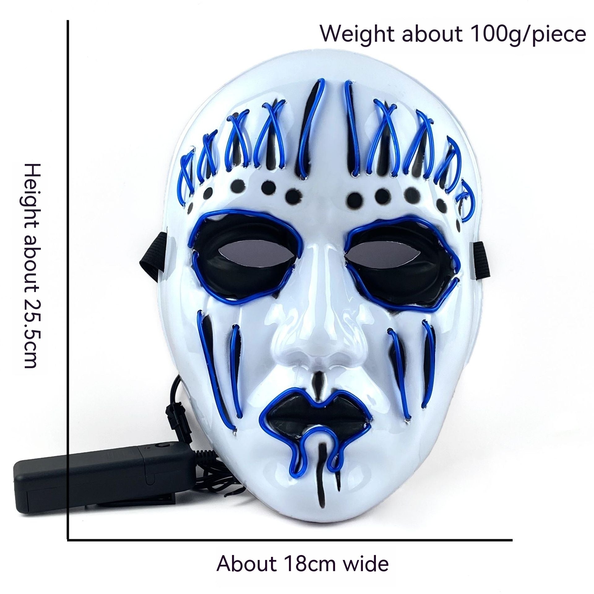 EL Cold Light Mask for Halloween Performance - Discount Halloween City