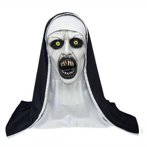 Synthetic Latex Spooky Nun Mask Halloween Mask