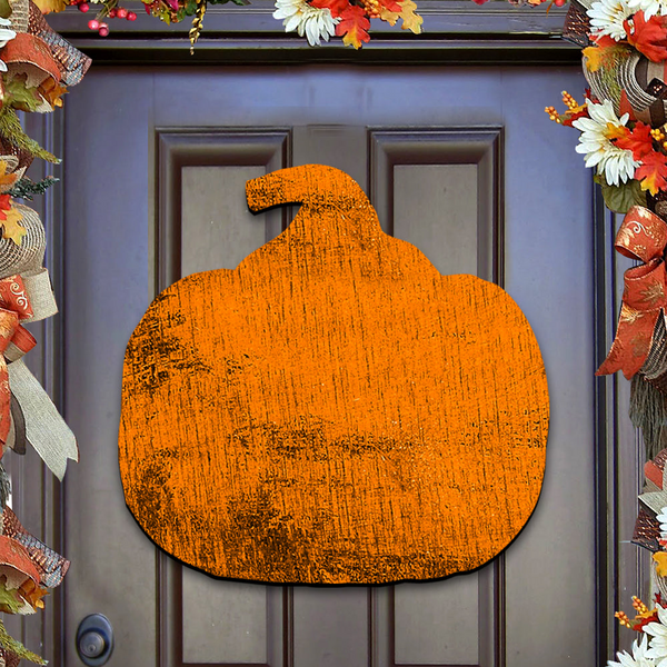 Pumpkin Rustic Halloween Door Decor by G. DeBrekht - Thanksgiving Halloween Decor - 8158413H-2