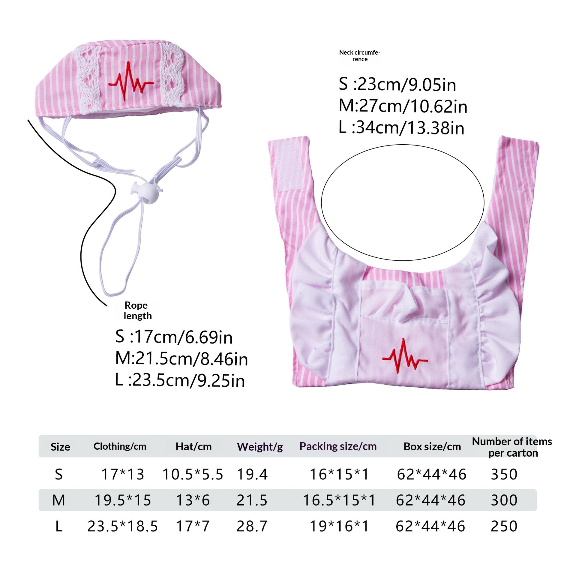 Cat Pink Nursing Outfit Bib with Velcro Closure and Hat for - Discount Halloween City