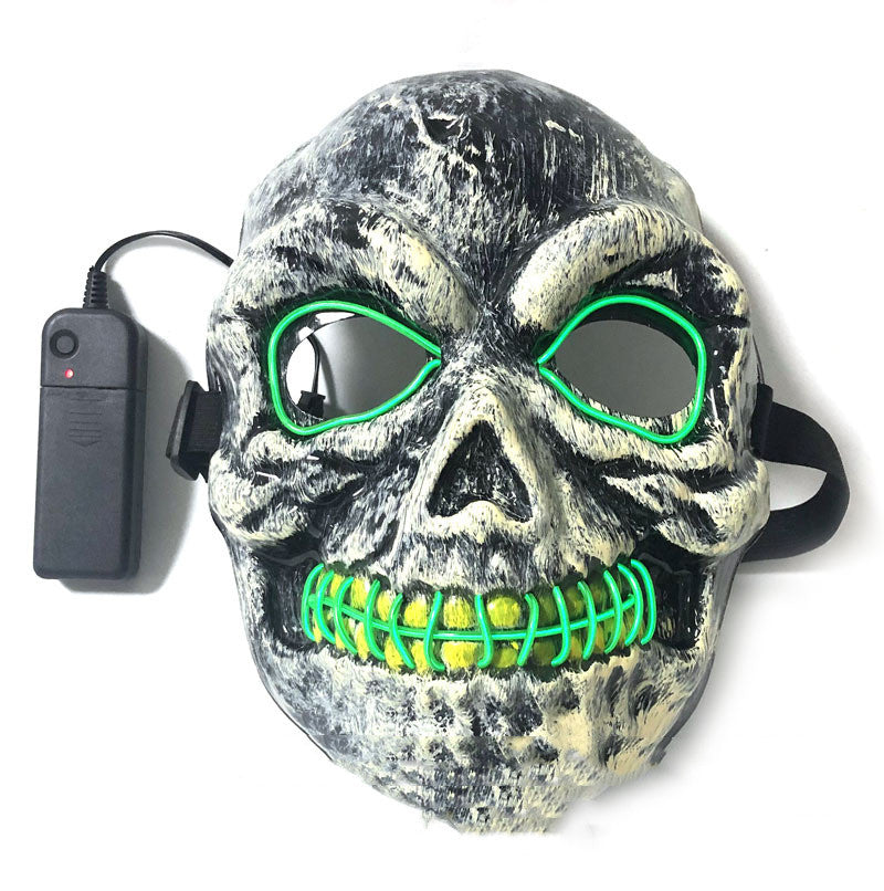 Skull Two-color Glowing Mask Halloween - Discount Halloween City