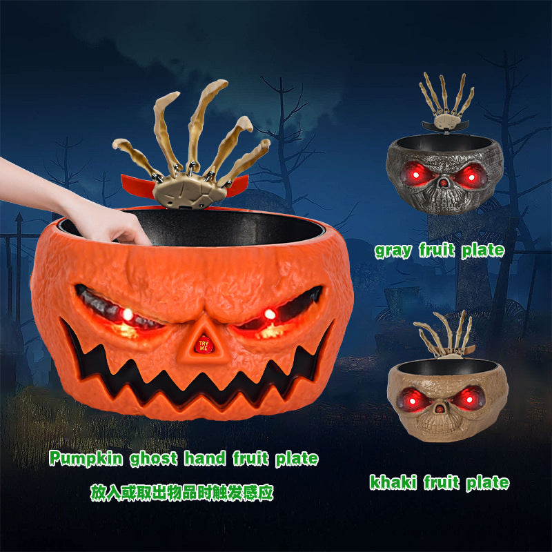 Candy Bowl Plastic Pumpkin Bowl with Motion - alternate view 3