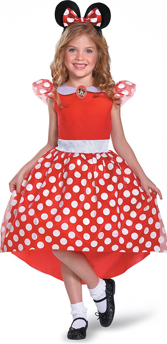 Disney Minnie, Red Minnie Classic Halloween Costume, Size S (5 - 6 Years), Girls