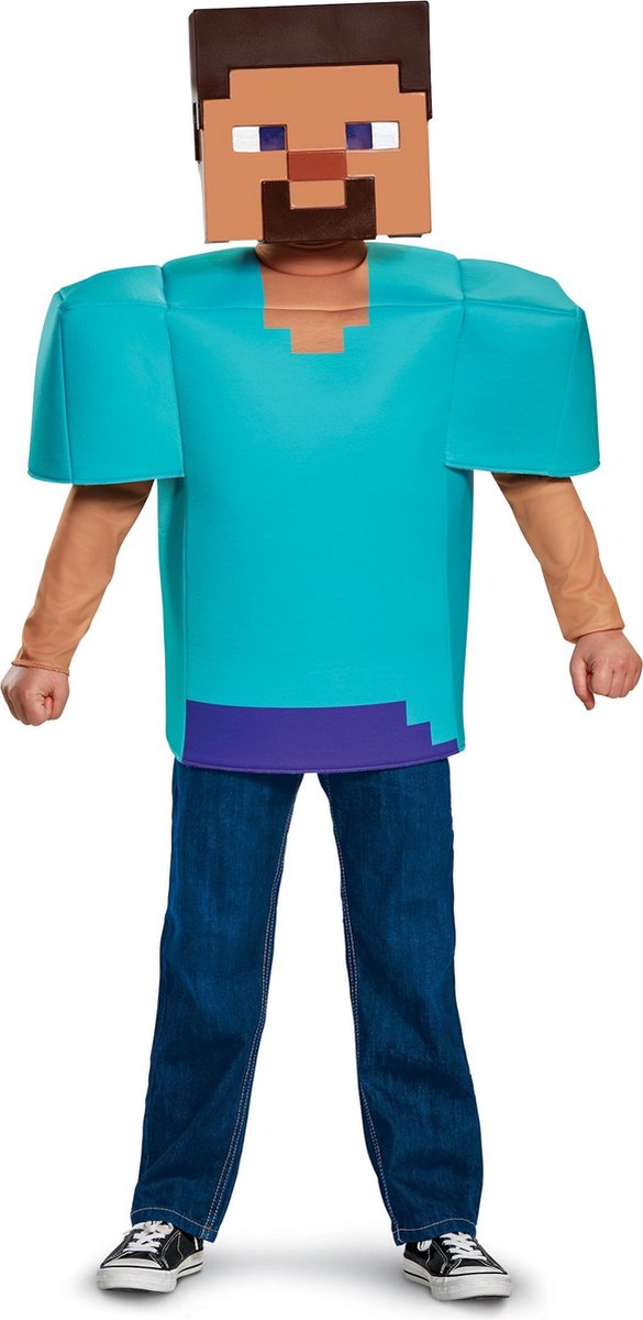 Disguise vegaoo - classic minecraft steve costume for kids-0