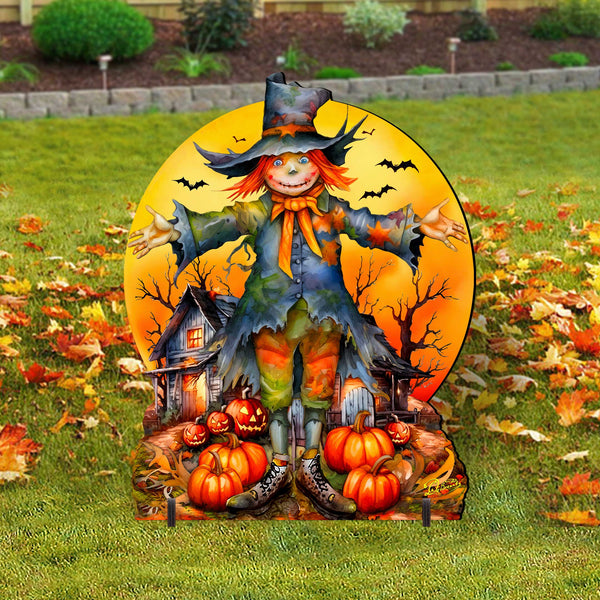 Freestanding Halloween Scarecrow Outdoor Decoration