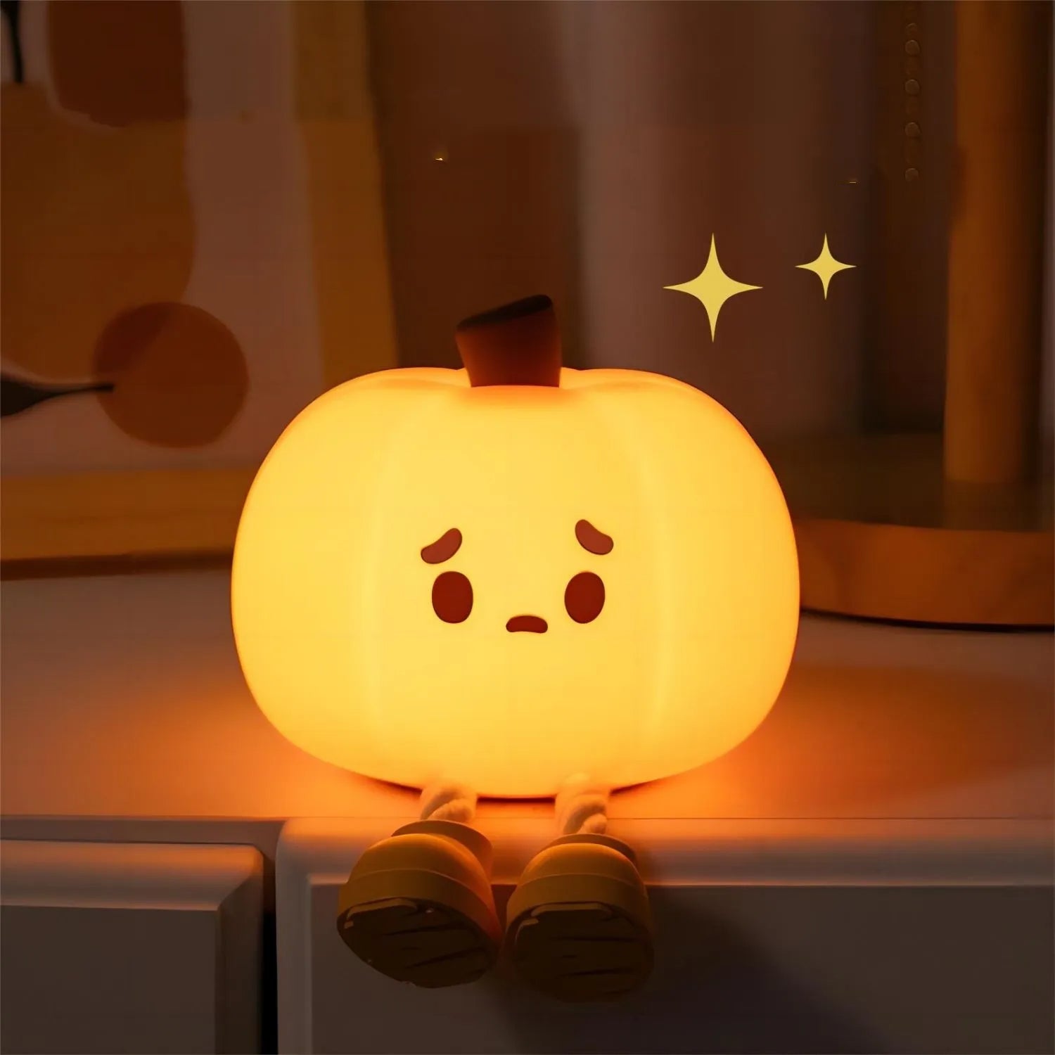 Home Decor Halloween Pumpkin Night Light Cute Soft Silicone - Discount Halloween City