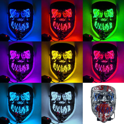 Cold LED Mask Halloween Horror Prop - Discount Halloween City