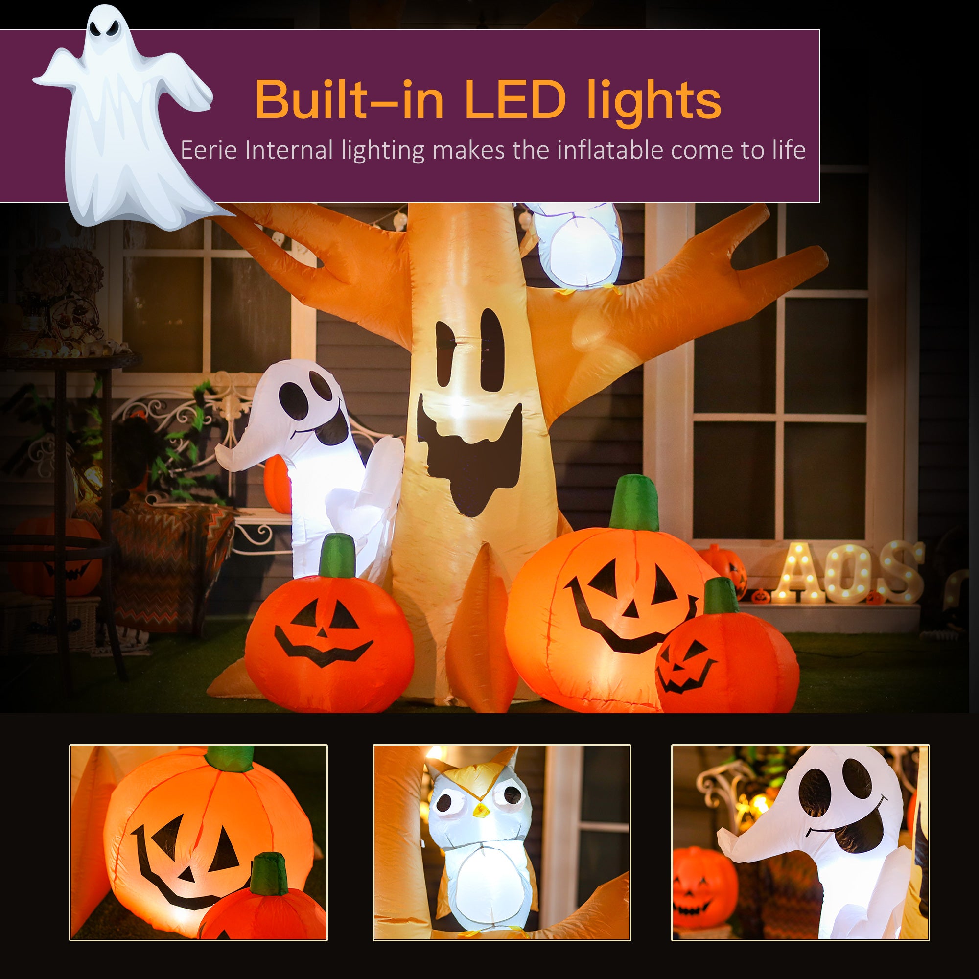 7.5' Tall Lighted Halloween Inflatables Outdoor Decorations - Discount Halloween City
