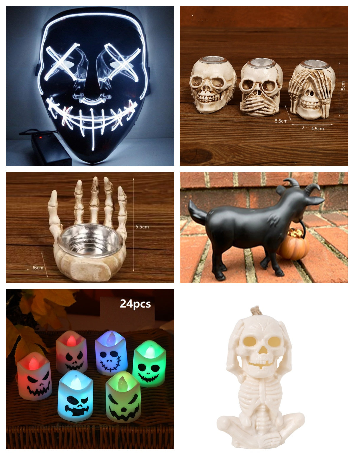 LED Horror Atmosphere Halloween Electronic Candle - Discount Halloween City